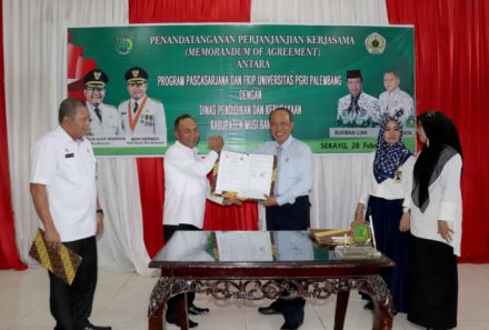 Tingkatkan Kualitas Guru, Pemkab Muba MoA dengan Universitas PGRI Palembang