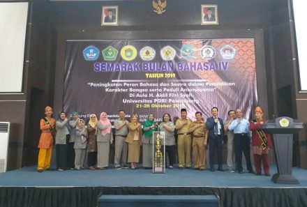 Semarak Bulan Bahasa IV 2019, Universitas PGRI Palembang Gelar Seminar dan Berbagai Tangkai Perlombaan