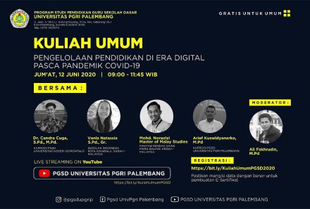 PGSD FKIP Universitas PGRI Palembang Gelar Kuliah Umum On Line Gratis