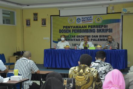 FEB Universitas PGRI Palembang Gelar Penyamaan Persepsi Dosen Pembimbing Skripsi