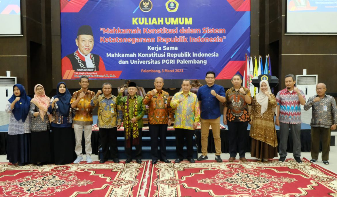 Jalin Kerjasama, UPGRI Palembang bersama Mahkamah Konstitusi Gelar Kuliah Umum Ketatanegaraan Republik Indonesia