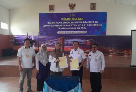 Perkuat Kerjasama, FPK UPGRIP tandatangani MoA dan Berikan Pelatihan Warga Binaan di Lapas Klas 1 Palembang